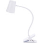Bostitch Adjustable LED Clamp Light - 5.20 W LED Bulb - Adjustable, Flexible Neck, Adjustable Head - Silicone - Desk Mountable, Wall Mountable - White Product Image 
