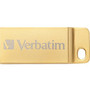 Verbatim Metal Executive USB 3.0 Flash Drive - 64 GB - USB 3.0 - Gold - Lifetime Warranty - 1 Each Product Image 