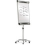 Quartet Euro Premium Mobile Magnetic Easel - 27" (2.2 ft) Width x 41" (3.4 ft) Height - White Porcelain Surface - Silver Aluminum Frame - Magnetic Product Image 