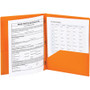 Smead Letter Fastener Folder - 8 1/2" x 11" - 180 Sheets Capacity - 2 x Double Tang Fastener(s) - 2 Internal Pocket(s) - Orange Product Image 