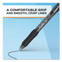 Paper Mate Profile Gel Pen, Retractable, Fine 0.5 mm, Blue Ink, Translucent Blue Barrel, Dozen Product Image 