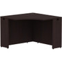 Lorell Essentials Series Corner Desk - 29.5" Height x 42" Width x 24" Depth Desk, x 1" Thickness Top - Finish: Espresso Laminate Product Image 