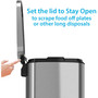 HLS Commercial Stainless Steel Soft Step Trash Can - 8 gal Capacity - Fire Resistant Product Image 