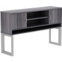 Lorell Relevance Series Freestanding Hutch - 36" Height x 59" Width x 15" Depth - 3 Shelve(s) - Finish: Charcoal, Laminate Product Image 