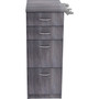 Lorell Relevance Series 4-Drawer File Cabinet - 40.4" Height x 15.5" Width x 23.6" Depth - 4 x File, Box Drawer(s) - Finish: Charcoal, Laminate Product Image 
