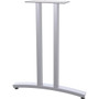 Special-T Structure Series T-Leg Table Base - Powder Coated T-shaped, Metallic Silver Base - 2 Legs - 150 lb Capacity - Assembly Required Product Image 
