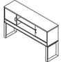 Lorell Relevance Series Freestanding Hutch - 36" Height x 59" Width x 15" Depth - 3 Shelve(s) - Finish: Mahogany, Laminate Product Image 