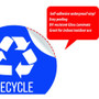 HLS Commercial Refuse Bin Icon Sticker - Waterproof - Compost - 1/10" Height x 4" Width x 4" Length x 4" Diameter - Circle - Green Product Image 