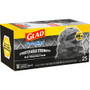 Clorox Company Trash Bags, Drawstring, 30 Gal, 25 Bags/Box, 3900/BD, Black (CLO70359BD) Product Image 