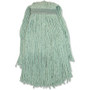 Genuine Joe Blended Yarn Mophead - #16 - Stain Resistant, Durable, Narrow Headband, Cut Ends - Yarn - Green Product Image 