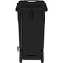 Safco 32 Gallon Plastic Step-On Receptacle - 32 gal Capacity - Easy to Clean, Foot Pedal, Lightweight, Handle, Wheels, Mobility - 37" Height x 21.3" Width x 20" Depth - Plastic - Black Product Image 