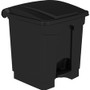 Safco Plastic Step-on Waste Receptacle - 8 gal Capacity - Easy to Clean, Foot Pedal, Lightweight - 17.3" Height x 16" Width x 16" Depth - Plastic - Black Product Image 