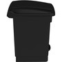 Safco Plastic Step-on Waste Receptacle - 8 gal Capacity - Easy to Clean, Foot Pedal, Lightweight - 17.3" Height x 16" Width x 16" Depth - Plastic - Black Product Image 