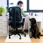 Floortex Polypropylene Rectangular Anti-Slip Foldable Chair Mat for Hard Floors-46" x 57" - 57" Length x 46" Width x 0.070" Depth x 0.070" Thickness - Rectangular - Polypropylene - Translucent Product Image 
