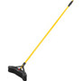 Rubbermaid Commercial Maximizer Push-To-Center 18" Brooms - Polypropylene Bristle - 58.1" Overall Length - Steel Handle Product Image 