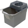 Rubbermaid Commercial Pail & Mop Strainer Combo Pack - 3.75 gal - Light Weight, Durable, Stackable, Handle - 12" x 10.5" - Plastic, Tubular Steel - Steel Gray Product Image 