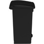 Safco Plastic Step-on Waste Receptacle - 12 gal Capacity - Foot Pedal, Lightweight - 23.8" Height x 15.8" Width x 16" Depth - Plastic - Black Product Image 