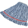 Rubbermaid Commercial 1" Headband Web Foot Wet Mop - Shrinkless, Chemical Resistant, Durable - Cotton, Yarn, Synthetic, PVC - Blue Product Image 
