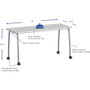 Lorell Training Table - Laminated Top - 300 lb Capacity - 29.50" Table Top Length x 23.63" Table Top Width x 1" Table Top Thickness - 59" Height - Assembly Required - (LLR60848) Product Image 