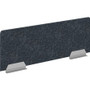 HON HUVDSAO2060 Privacy Screen - 58" Width x 20" Height - Silver Frame - Polyethylene Terephthalate (PET) - Dark Gray Product Image 
