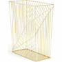 U Brands Vena Waste Basket - Sturdy, Lightweight - 6.1" Height x 12.2" Width - Metal Wire - Gold Product Image 