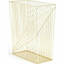U Brands Vena Waste Basket - Sturdy, Lightweight - 6.1" Height x 12.2" Width - Metal Wire - Gold Product Image 