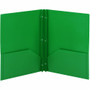 Smead Letter Fastener Folder - 8 1/2" x 11" - 180 Sheets Capacity - 2 x Double Tang Fastener(s) - 2 Internal Pocket(s) - Green Product Image 