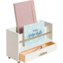 U Brands Juliet Desk Monitor Stand - 20 lb Load Capacity - 16.50" Height x 10.30" Width x 3.50" Depth - Desktop, Table - Pine Wood, Brass Product Image 