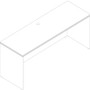 Lorell Chateau Series Credenza - 30" Height x 70.9" Width x 23.6" Depth Credenza, x 1.5" Thickness Top - Reeded Edge - Material: P2 Particleboard - Finish: Mahogany, Laminate - Durable, Grommet, Cord Management, Modesty Panel Product Image 