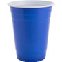 Genuine Joe 16 oz Party Cups - 16 fl oz - Blue, White - Plastic - Party, Cold Drink, Beverage Product Image 