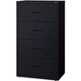 Lorell Value Lateral File - 4-Drawer - 30" Width x 18.6" Depth x 52.5" Height - 4 x Drawer(s) for File - A4, Legal, Letter - Adjustable Glide, Ball-bearing Suspension, Label Holder Product Image 