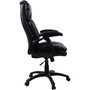 Lorell Leather Hi-Back Chair, 27"x32"x44-1/2", BK (LLR59535) Product Image 