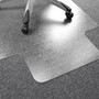 Floortex Polycarbonate Lipped Chair Mat for Carpets over 1/2" - 48" x 53" - Carpeted Floor, Floor, Home, Office, Carpet - 53" Length x 48" Width x 0.110" Depth x 0.110" Thickness - Lip Size 20" Length x 10" Width - Lipped Product Image 