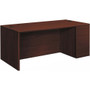 HON 10700 H10701R Pedestal Desk - 29.5" Height x 66" Width x 30" Depth - 3 x Box, File Drawer(s) - Single Pedestal on Right Side - Finish: Mahogany Product Image 