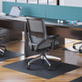 Deflecto Black EconoMat for Hard Floors - Hard Floor, Office, Carpeted Floor, Breakroom - 60" Length x 46" Width - Rectangular - Vinyl - Black Product Image 