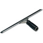 Unger 18" Pro Stainless Steel Complete Squeegee - 18" Rubber Blade - Rubber Handle - Ergonomic Handle, Safety Lock, Non-slip Grip, Quick Lock - Black, Silver Product Image 