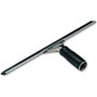 Unger 18" Pro Stainless Steel Complete Squeegee - 18" Rubber Blade - Rubber Handle - Ergonomic Handle, Safety Lock, Non-slip Grip, Quick Lock - Black, Silver Product Image 