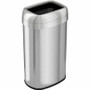 HLS Commercial Stainless Steel Open Top Trash Can - 16 gal Capacity - Elliptical - Manual - Heavy Duty, Fingerprint Resistant, Bacteria Resistant, Vented, Handle, Easy to Clean - 28.5" Height x 11.5" Width Product Image 