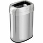 HLS Commercial Stainless Steel Open Top Trash Can - 13 gal Capacity - Elliptical - Manual - Heavy Duty, Fingerprint Resistant, Bacteria Resistant, Vented, Handle, Easy to Clean - 24.3" Height x 11.5" Width Product Image 