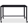 Lorell SOHO Personal Mobile Desk - Rectangle Top - 48" Table Top Width x 23" Table Top Depth - 29.50" Height - Assembly Required - Black Product Image 