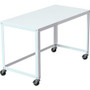 Lorell SOHO Personal Mobile Desk - Rectangle Top - 48" Table Top Width x 23" Table Top Depth - 29.50" Height - Assembly Required - White Product Image 