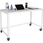 Lorell SOHO Personal Mobile Desk - Rectangle Top - 48" Table Top Width x 23" Table Top Depth - 29.50" Height - Assembly Required - White Product Image 