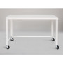 Lorell SOHO Personal Mobile Desk - Rectangle Top - 48" Table Top Width x 23" Table Top Depth - 29.50" Height - Assembly Required - White Product Image 