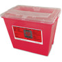 Impact 2-gallon Sharps Container - 2 gal Capacity - Rectangular - Puncture Resistant, Handle - 9.2" Height x 7.9" Width - Red, Translucent - (IMP7352) Product Image 
