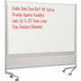 MooreCo Mobile Dry-erase Double-sided Partition - 76" (6.3 ft) Width x 74" (6.2 ft) Height - Rectangle - Assembly Required Product Image 