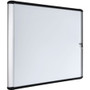 MasterVision Swing Door Enclosed Dry-Erase Board - 39" (3.3 ft) Width x 48" (4 ft) Height - White Porcelain Steel Surface - Aluminum Frame - Rectangle - Magnetic Product Image 