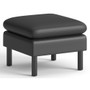HON Parkwyn Ottoman - 17.8" Height x 24" Width x 23" Depth - Material: Polyurethane - Finish: Black Product Image 