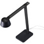 BLACK+DECKER Verve Adjustable LED Desk Lamp - LED Bulb - Adjustable, Dimmable, Adjustable Brightness, Clock, Durable, Wireless Charging, Swivel Base, Color Changing Mode - Aluminum - Desk Mountable - Black Product Image 