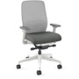 HON Nucleus Recharge Task Chair - Iron Ore Seat Color - Fabric Seat Material - Fog Back Color - Designer White Frame Color - Armrest Product Image 
