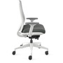 HON Nucleus Recharge Task Chair - Iron Ore Seat Color - Fabric Seat Material - Fog Back Color - Designer White Frame Color - Armrest Product Image 